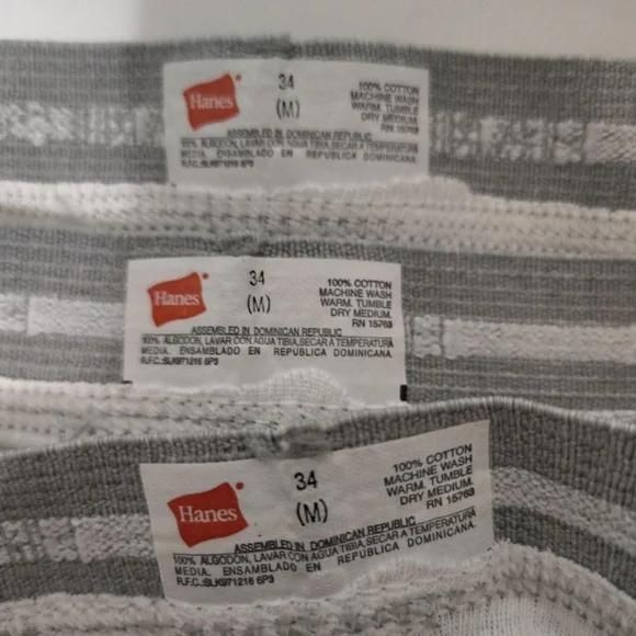 Vintage Hanes Men's Gray Waistband White Briefs 3 Pairs Size 34 - Picture 4 of 6